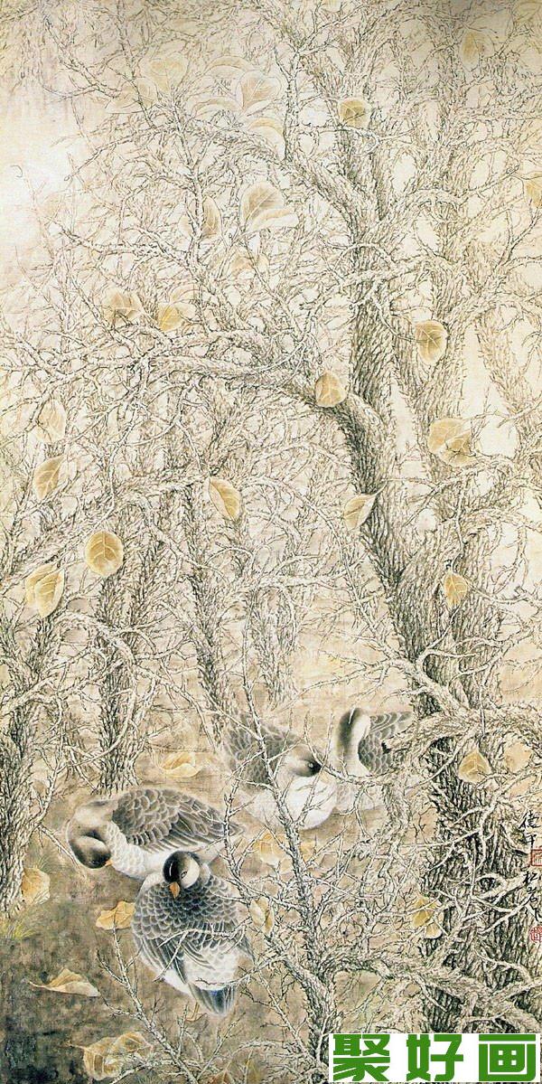 女画家工笔花鸟画