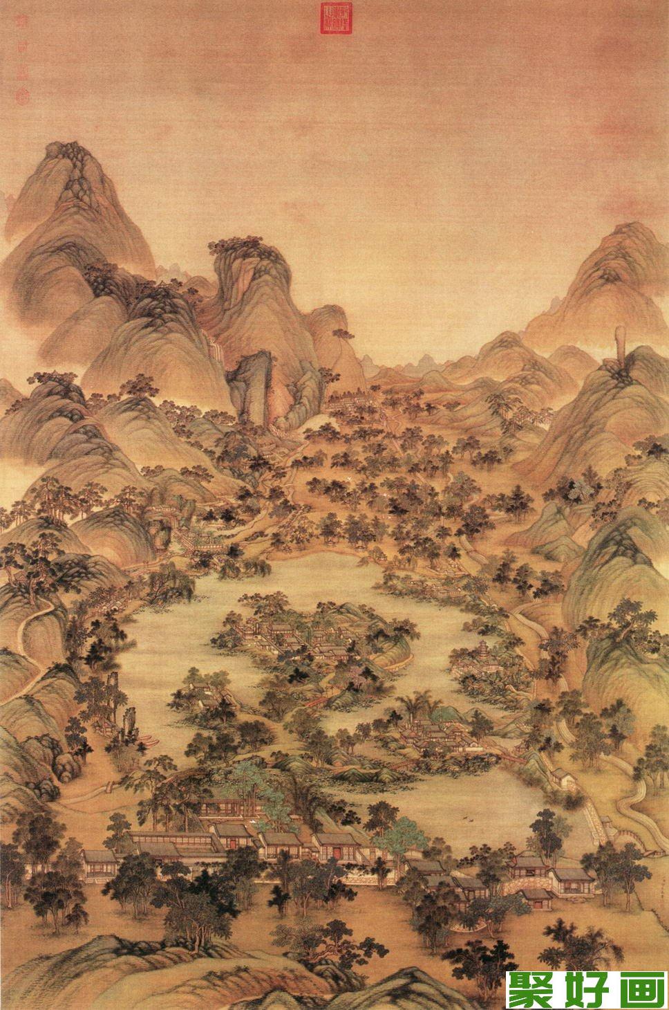 清代宫廷画:避暑山庄图