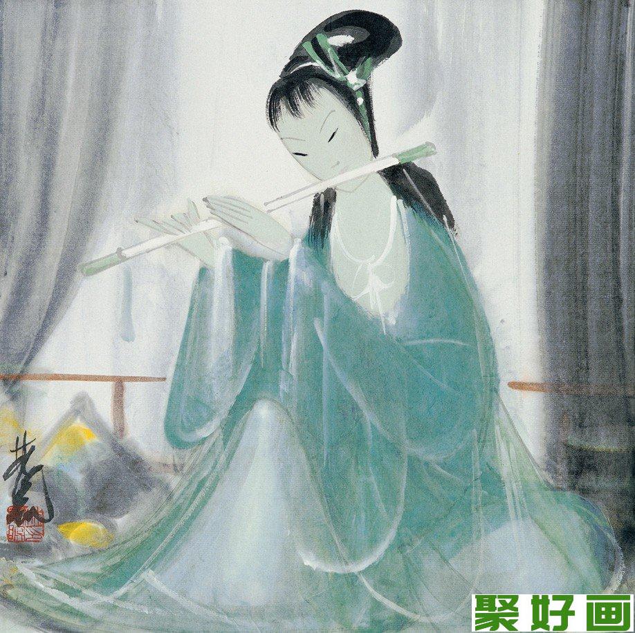 林风眠：绿衣仕女